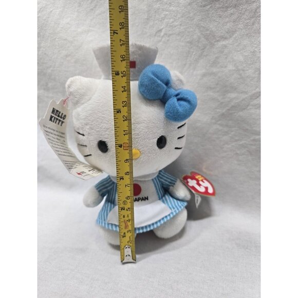 Hello Kitty 6" Ty I Love Japan Nurse Figure Plush Stuffed Sanrio Doll 2011- Tags - Picture 7 of 8
